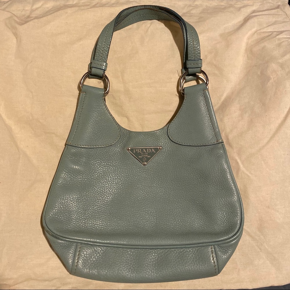 Prada Blue Vitello Danio Bag